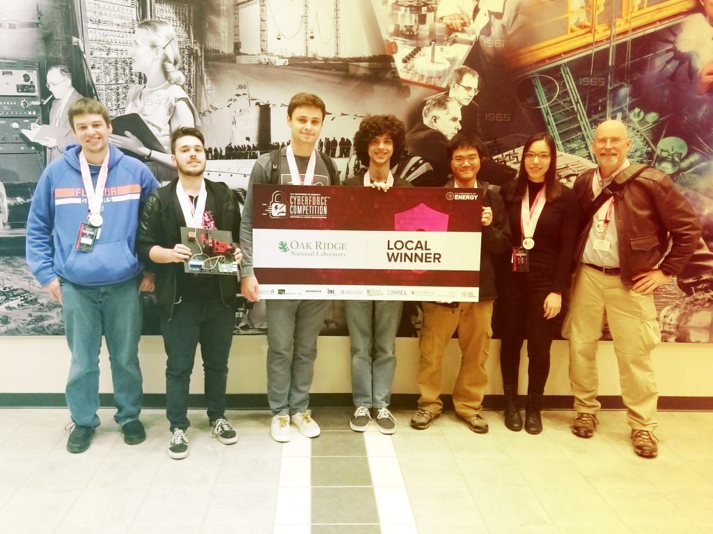 The UF-SIT team that competed at the CyberForce Competition