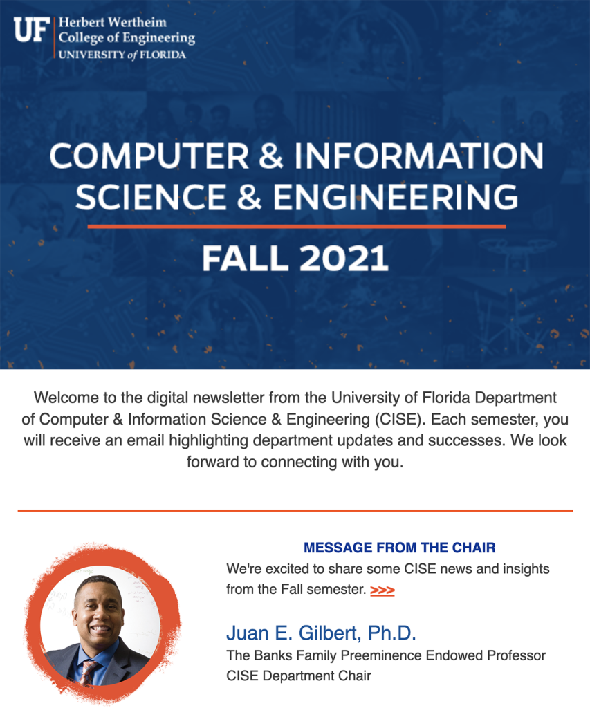 UF CISE Fall 2021 Digital Newsletter