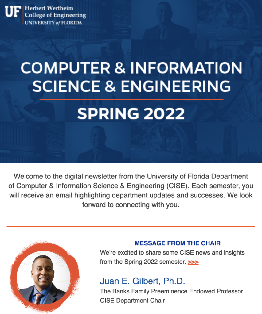 UF CISE Spring 2022 Digital Newsletter