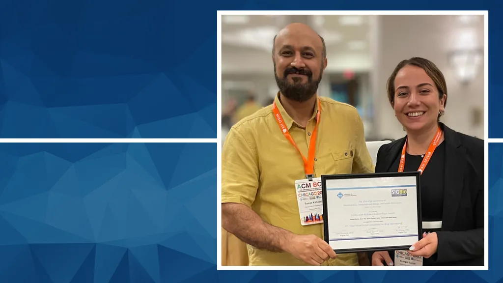 Tamer Kahveci, Ph.D., and Aysegul Bumin, a Ph.D. student
