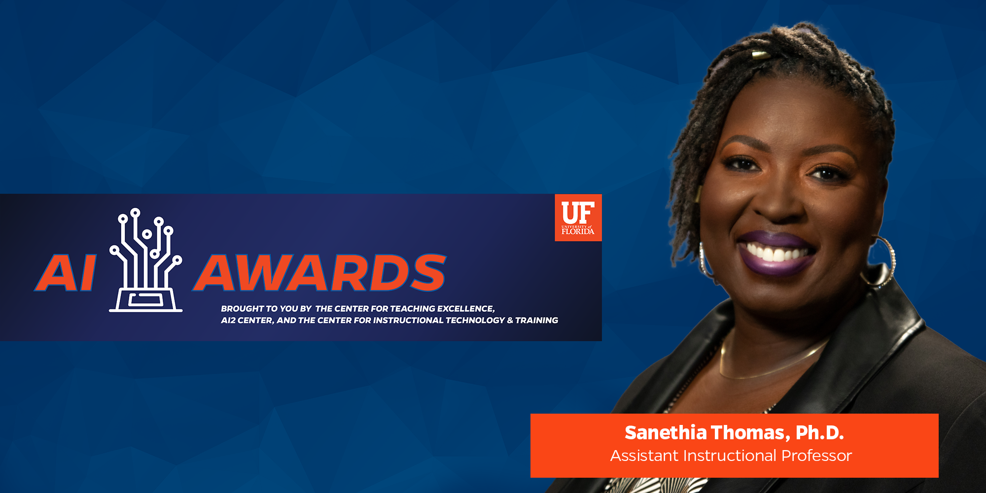Sanethia Thomas, Ph.D., receives AI educator of the year award