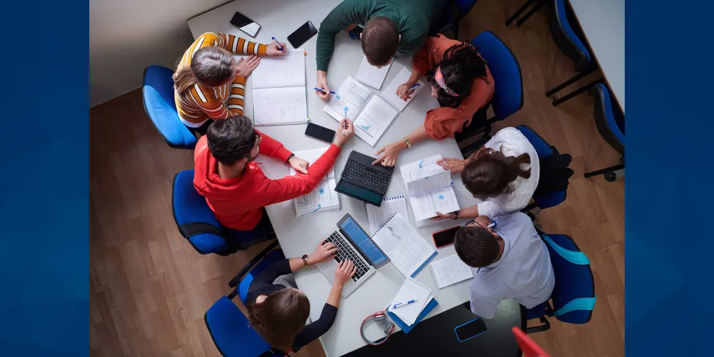 Students on computers