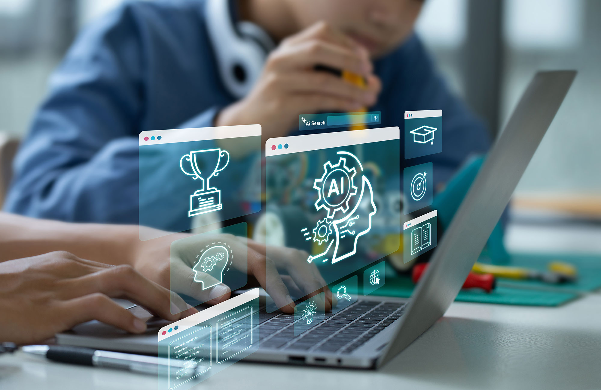 STEM/AI education concept